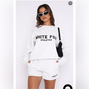 White Fox Lounge Shorts - Grey Size Small